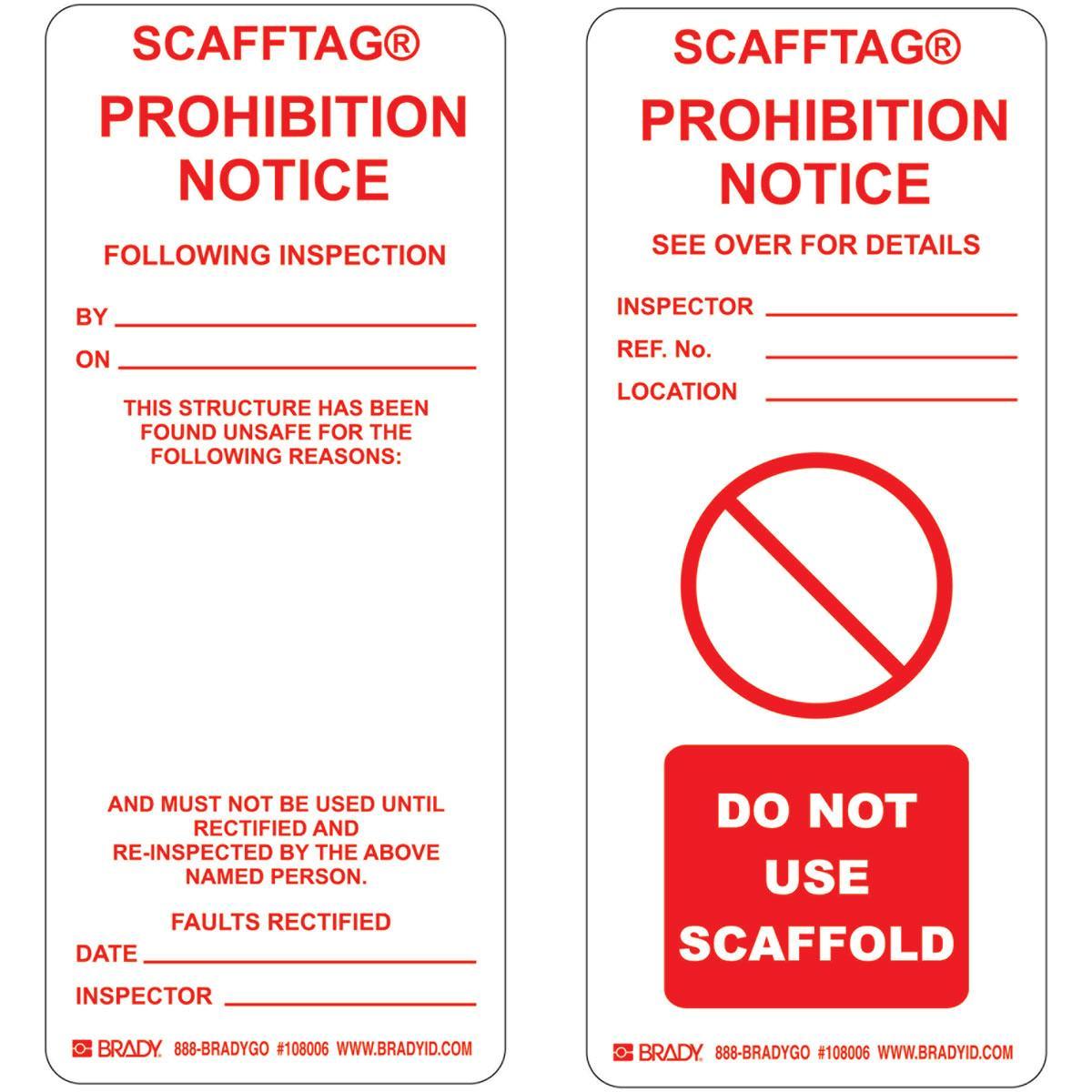 Brady® SCAF-STSIP 501 Safety & Facility Tags