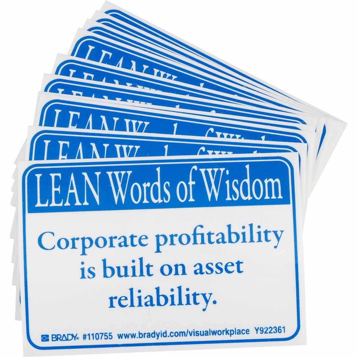 Brady® 110755 Safety & Facility Labels