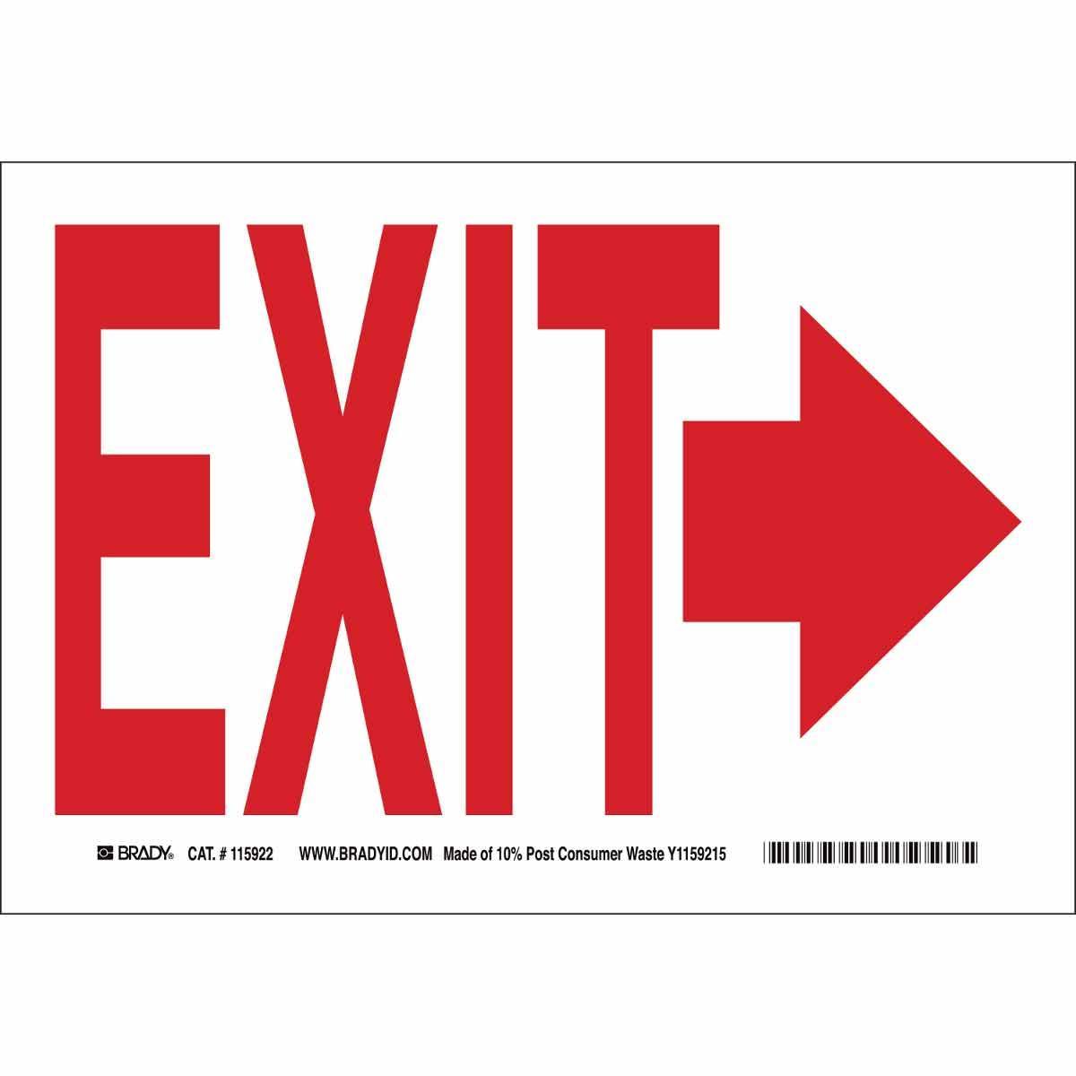 Brady® 115922 Fire, Emergency, Exit & First Aid Signs