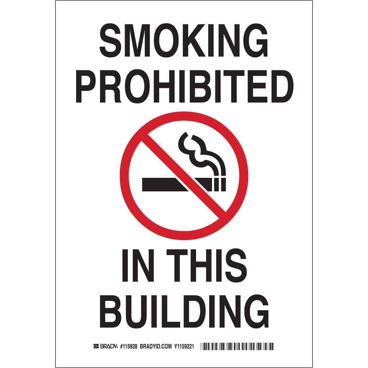 Brady® 115928 No Smoking & Restricted Activity Signs