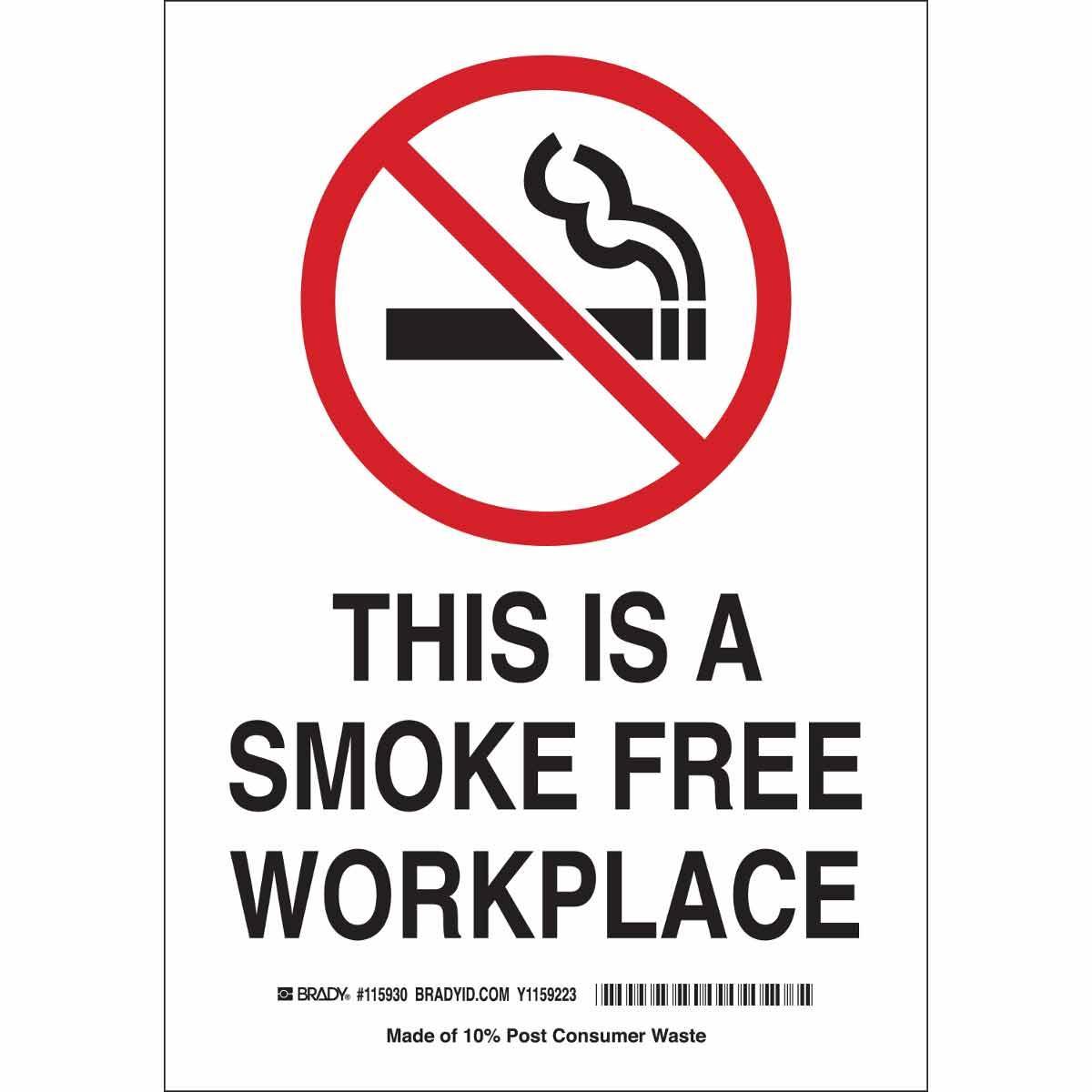 Brady® 115930 No Smoking & Restricted Activity Signs