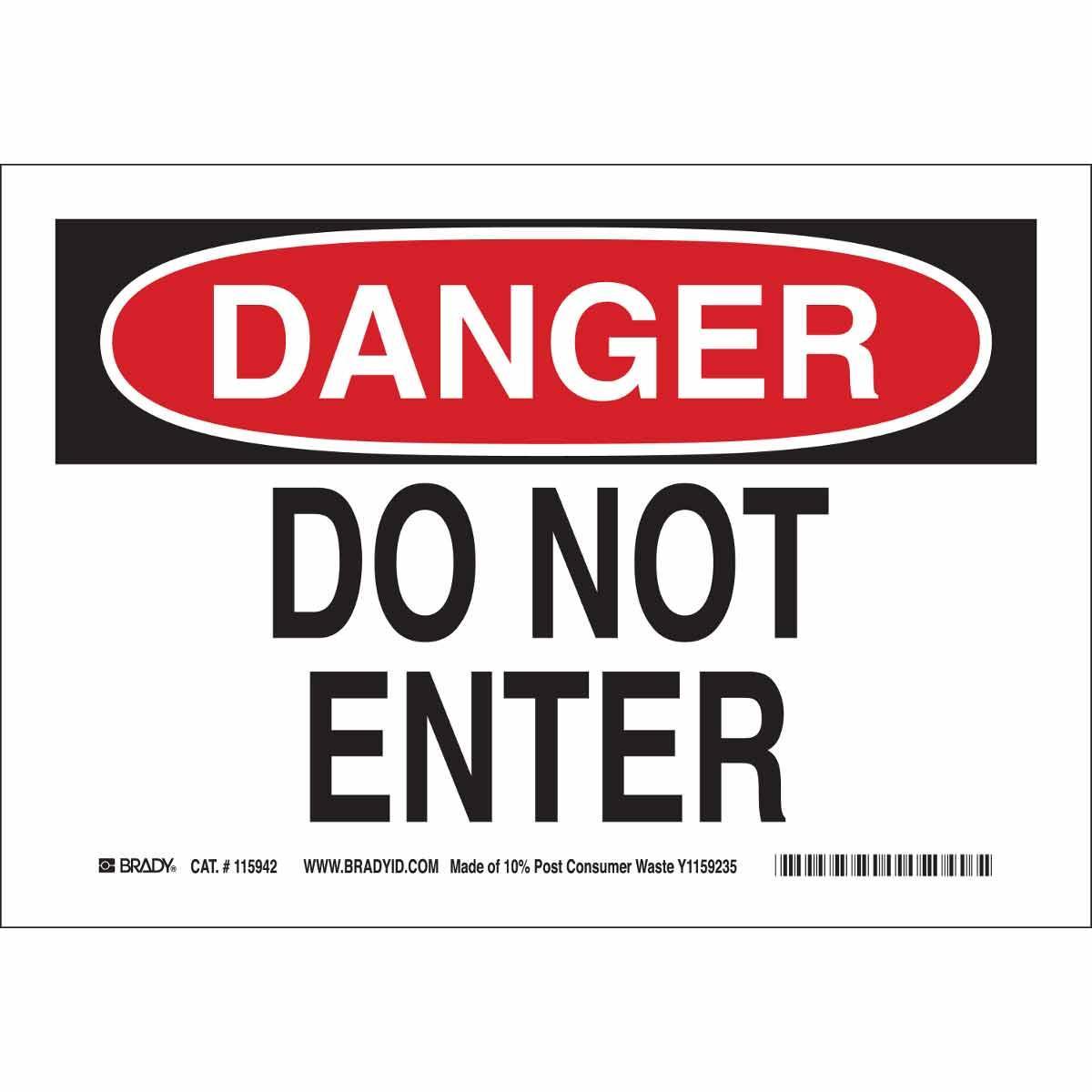 Brady® 115943 Access & Security Signs