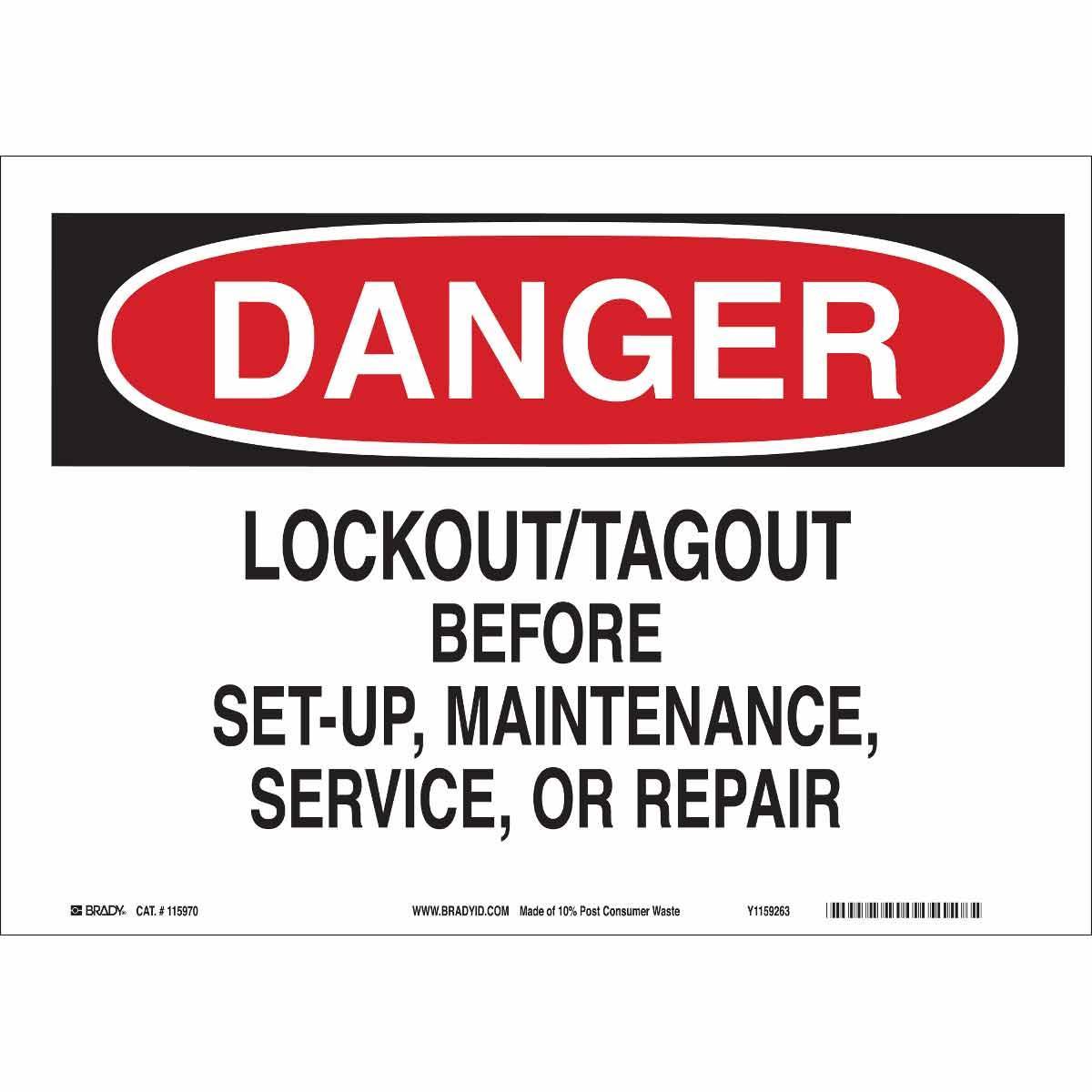 Brady® 115971 Accident Prevention Signs