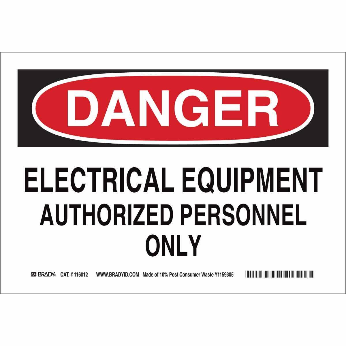 Brady® 116012 Access & Security Signs
