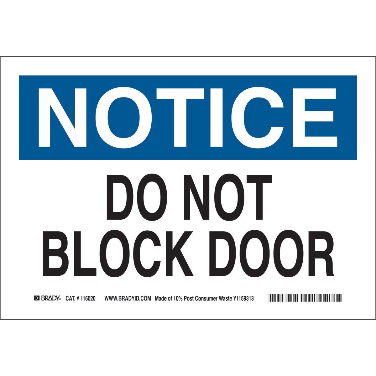 Brady® 116020 Access & Security Signs