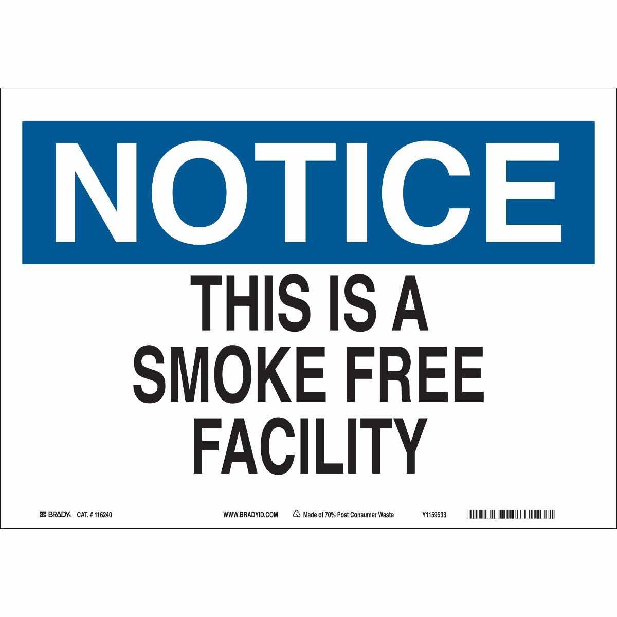 Brady® 116076 No Smoking & Restricted Activity Signs