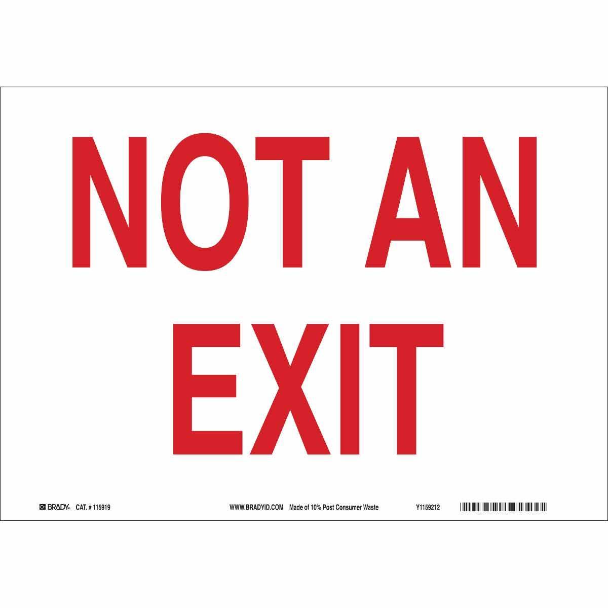 Brady® 116083 Fire, Emergency, Exit & First Aid Signs