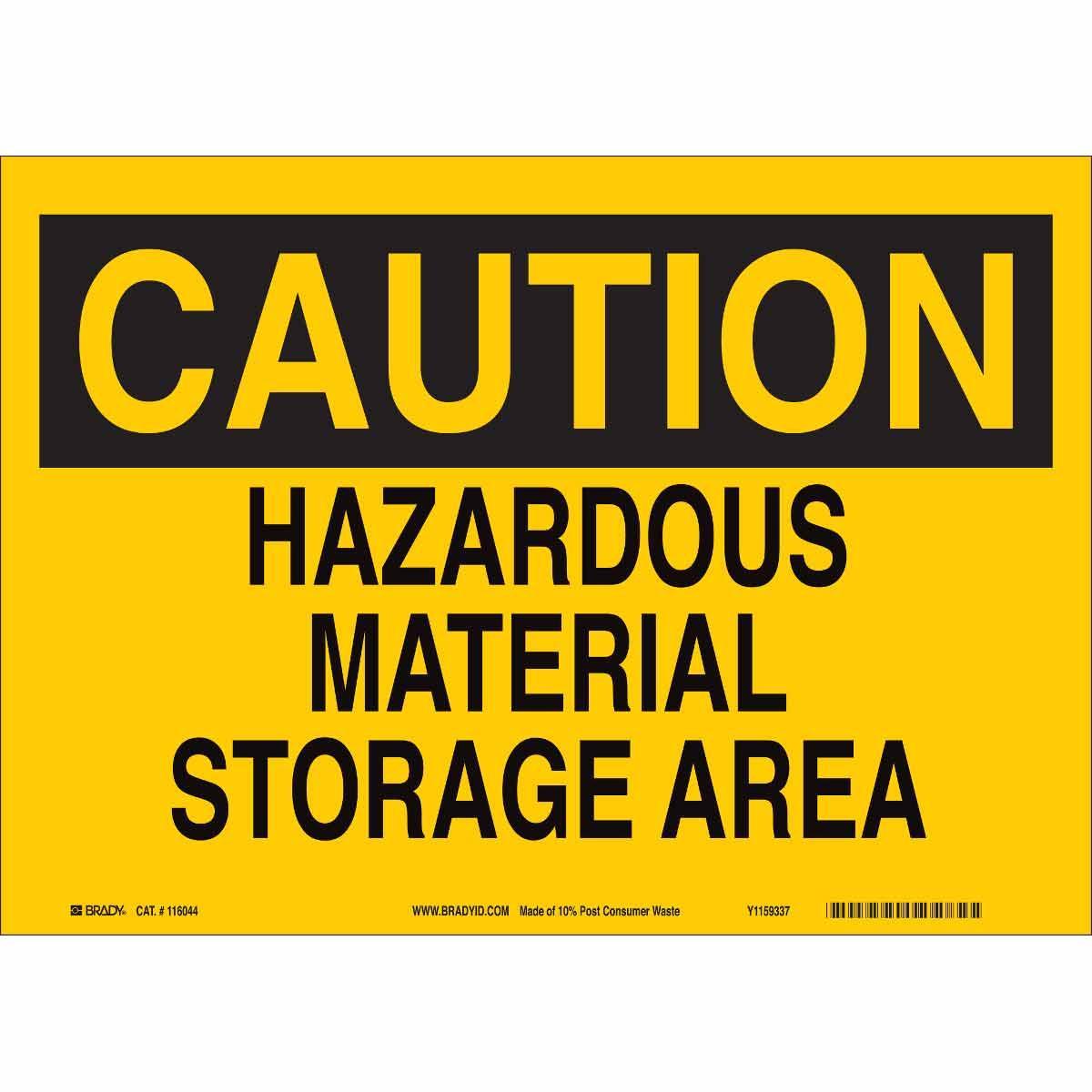 Brady® 116209 Chemical & Hazardous Material Signs