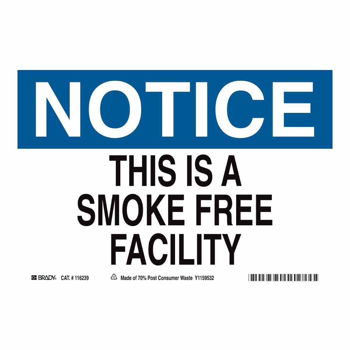 Brady® 116239 No Smoking & Restricted Activity Signs