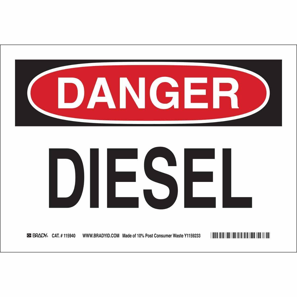 Brady® 116105 Chemical & Hazardous Material Signs