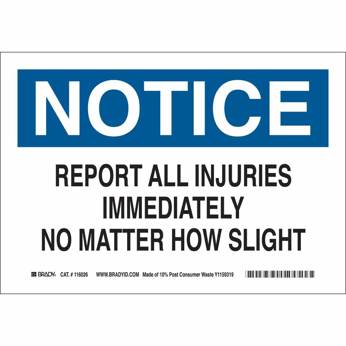 Brady® 116190 Accident Prevention Signs