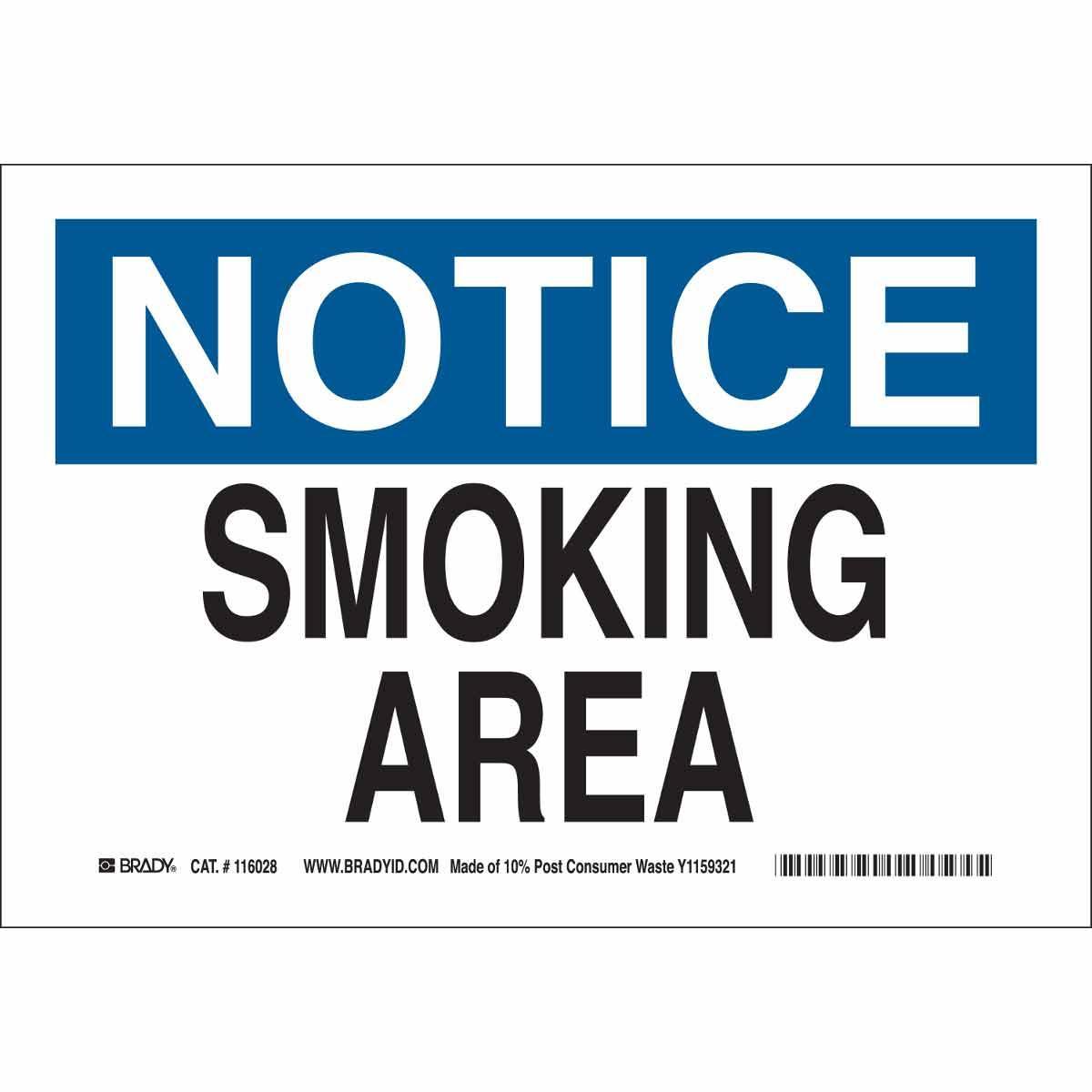 Brady® 116028 No Smoking & Restricted Activity Signs