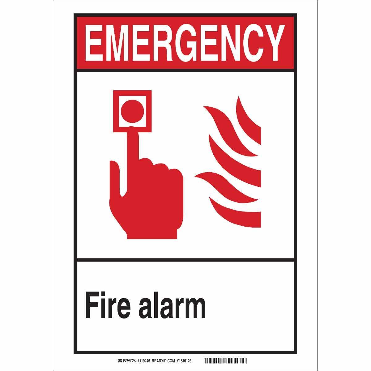Brady® 119245 Fire, Emergency, Exit & First Aid Signs