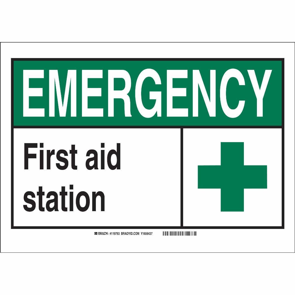 Brady® 120020 Fire, Emergency, Exit & First Aid Signs