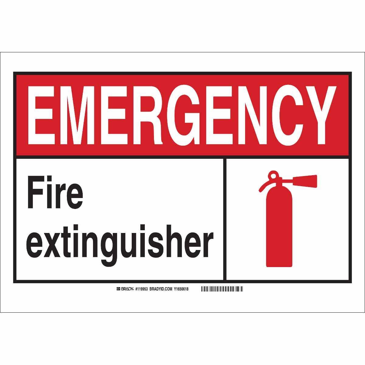 Brady® 119715 Fire, Emergency, Exit & First Aid Signs