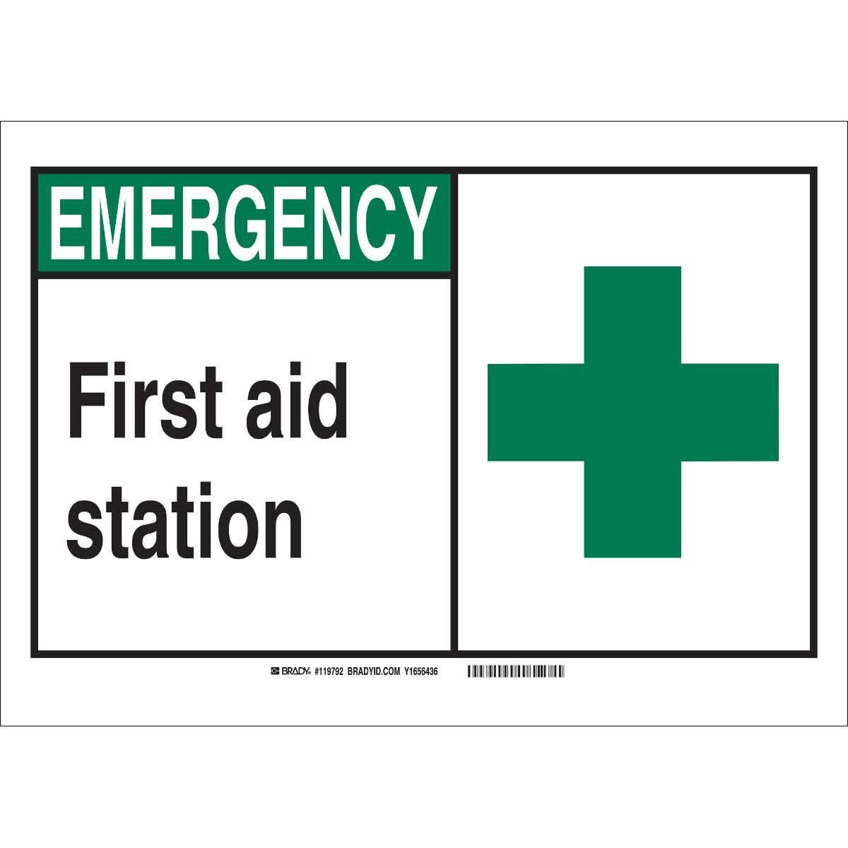 Brady® 120018 Fire, Emergency, Exit & First Aid Signs