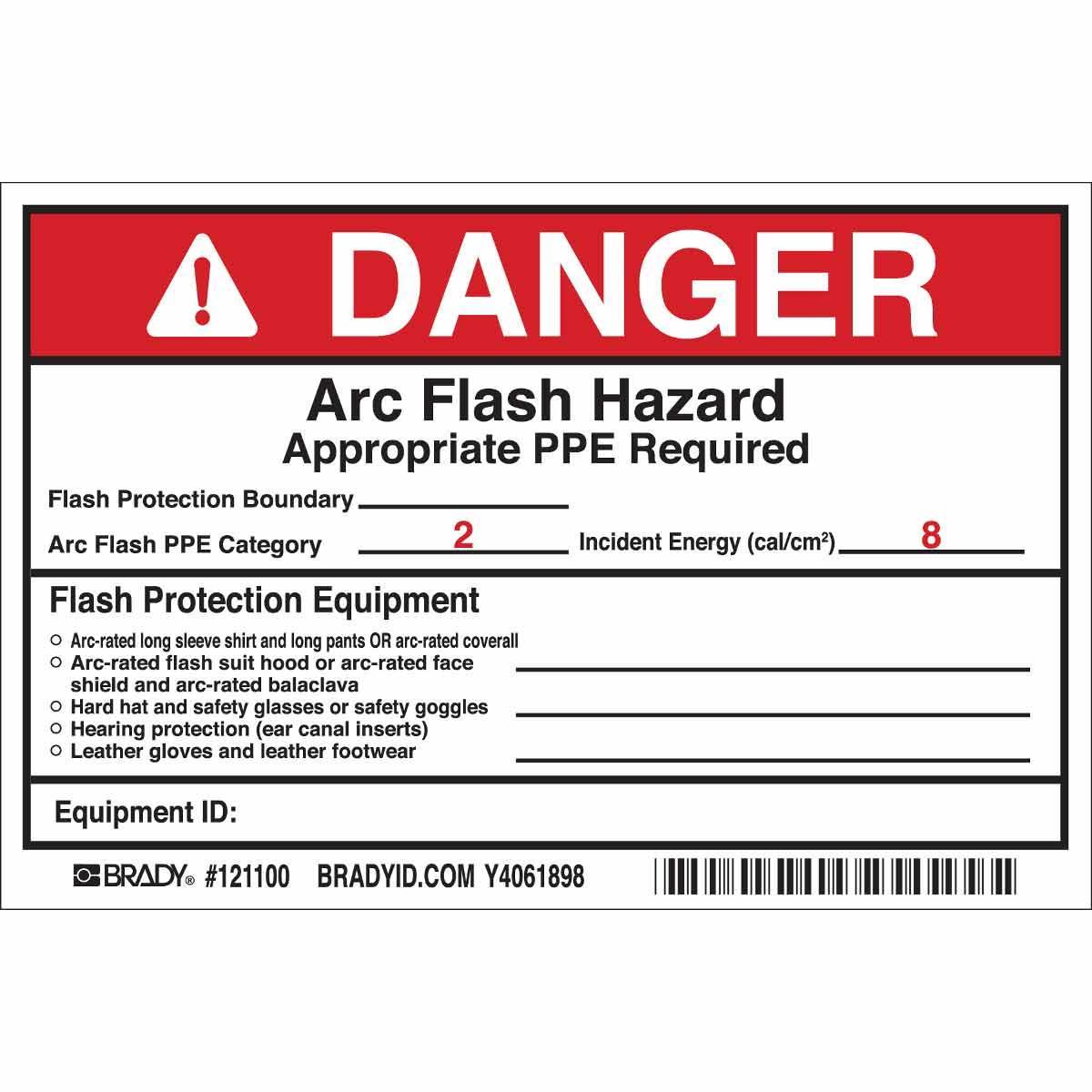 Brady® 121100 Safety & Facility Labels