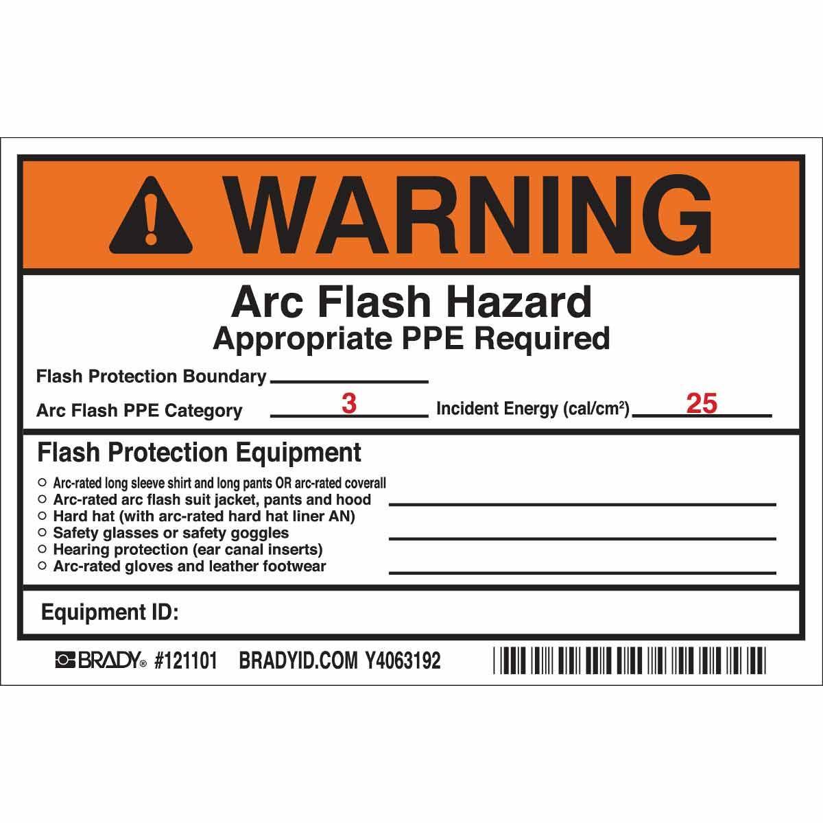 Brady® 121101 Safety & Facility Labels