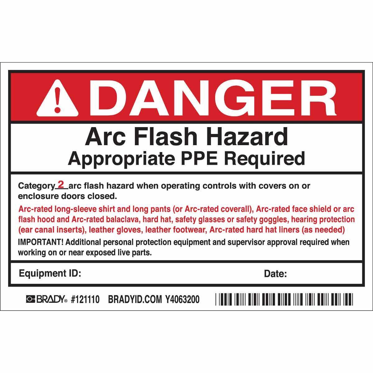 Brady® 121110 Safety & Facility Labels
