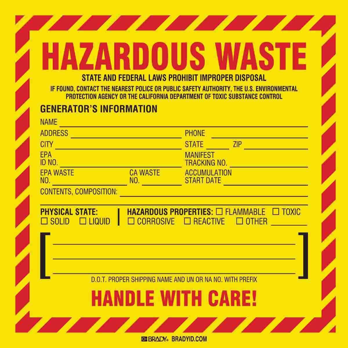 Brady® 121152 Safety & Facility Labels