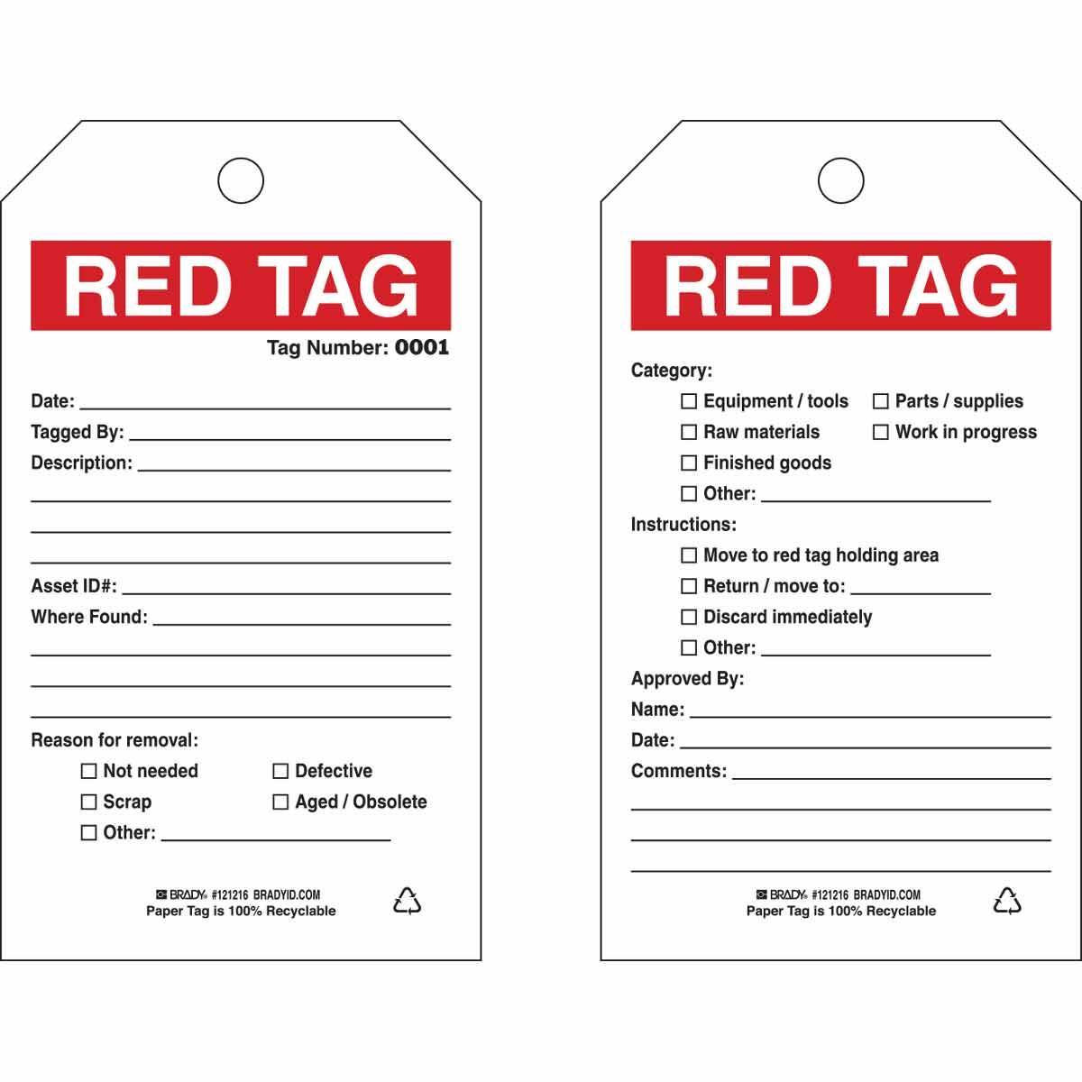 Brady® 121216 Safety & Facility Tags