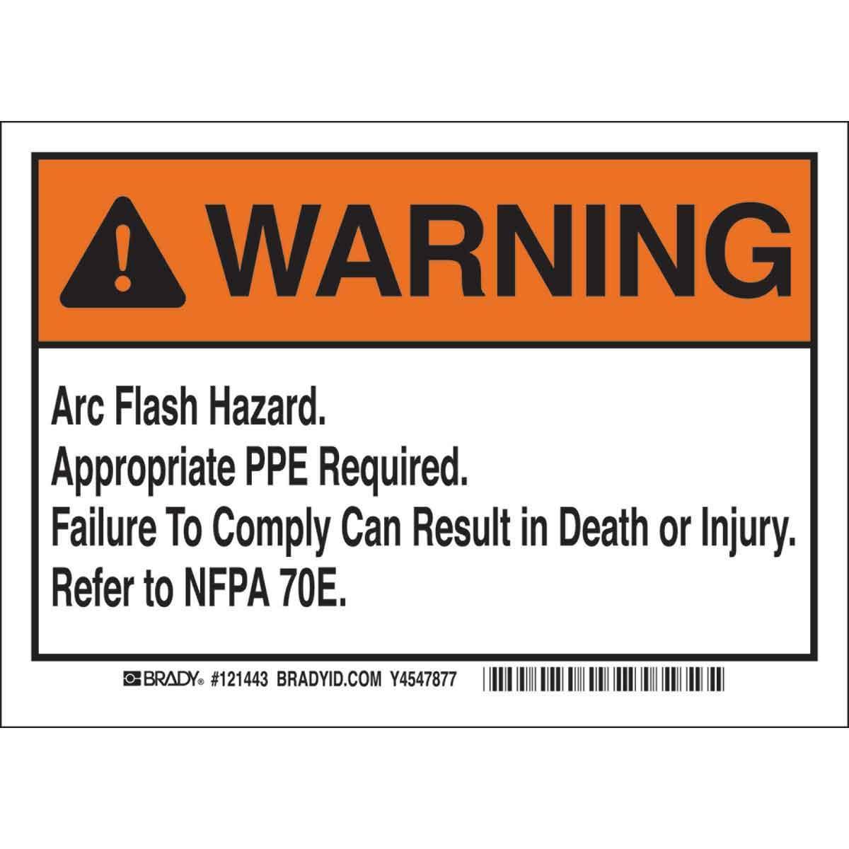 Brady® 121443 Safety & Facility Labels