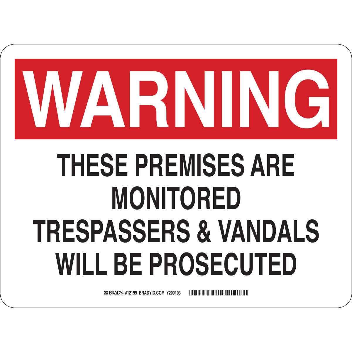 Brady® 12198 Access & Security Signs