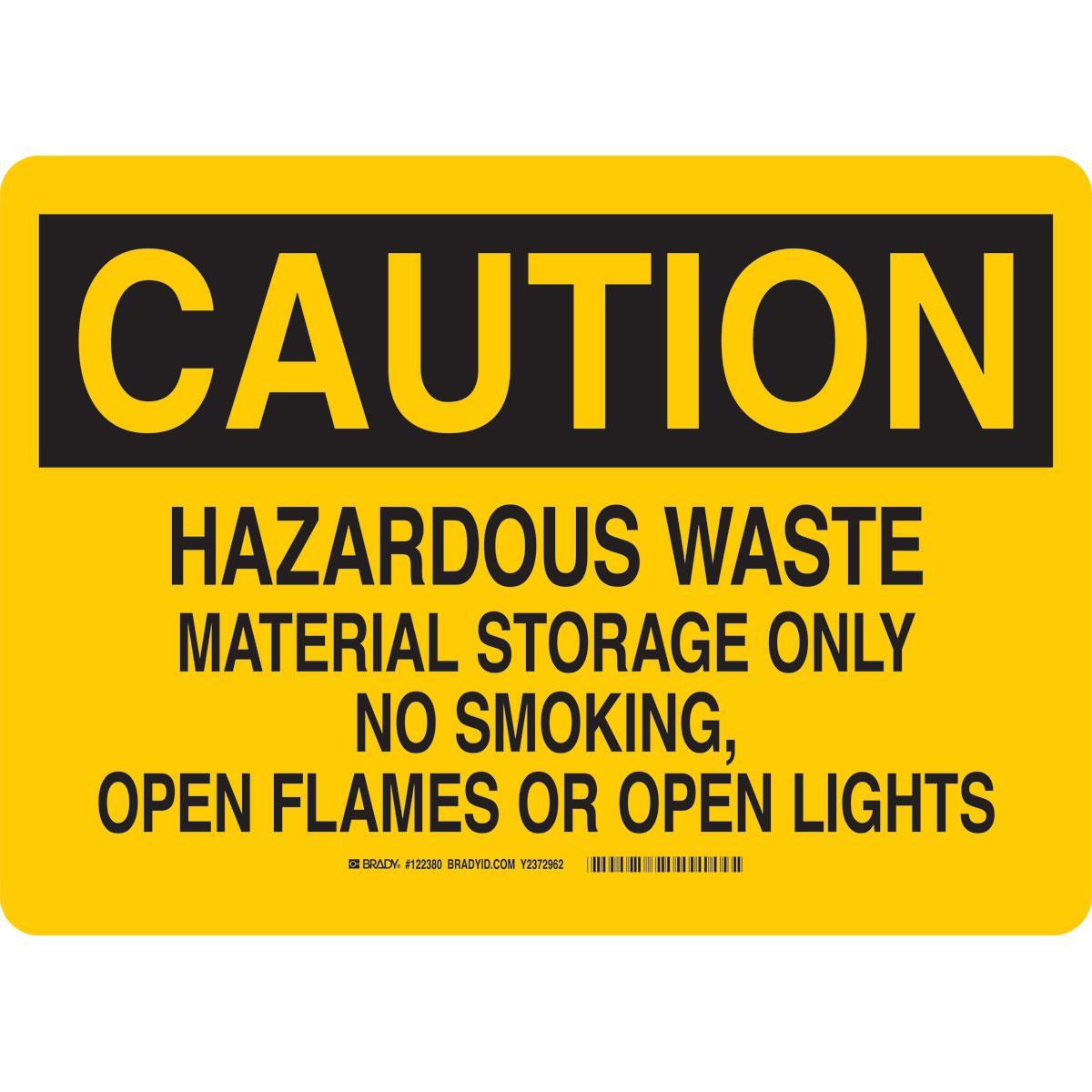 Brady® 122380 Chemical & Hazardous Material Signs