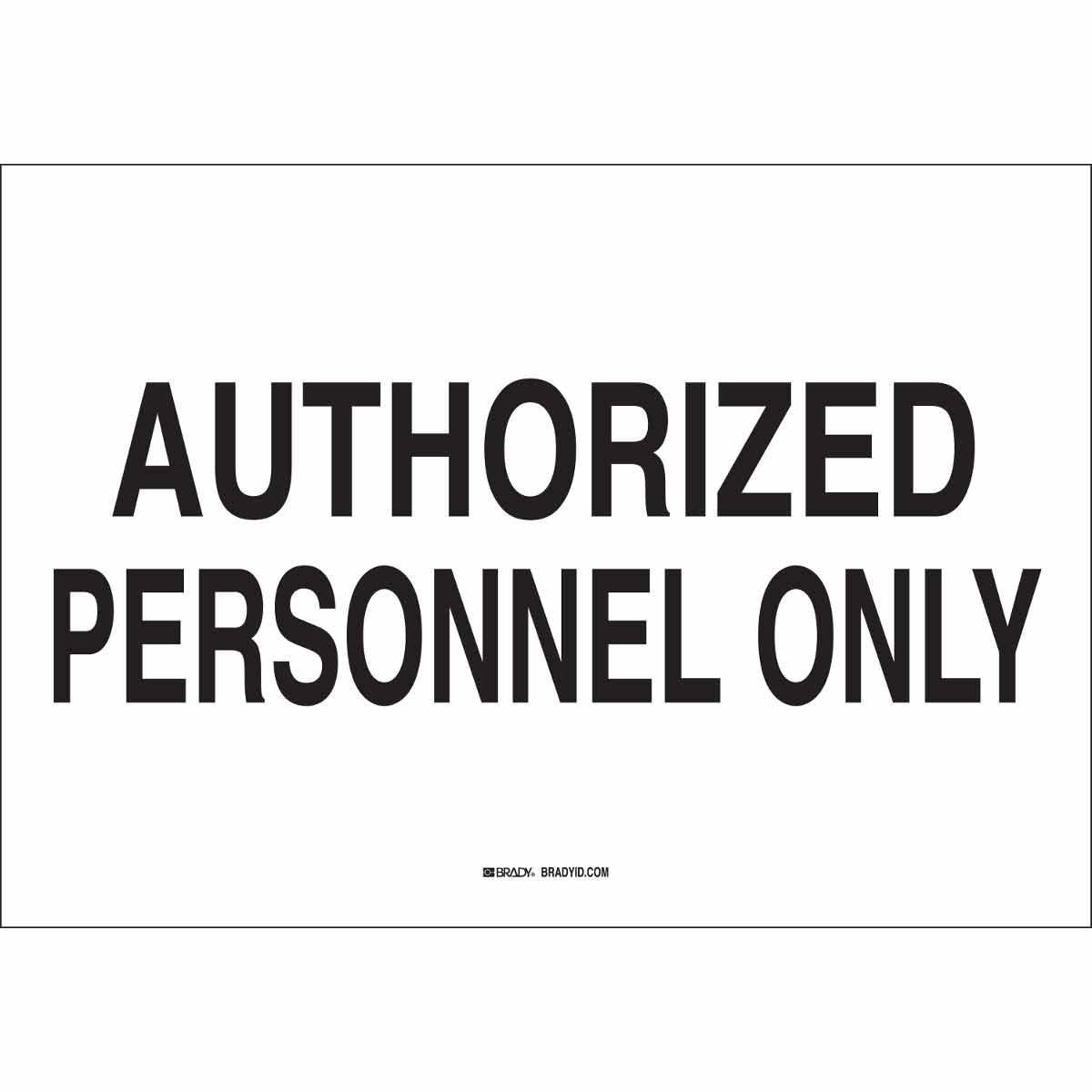Brady® 122456 Access & Security Signs