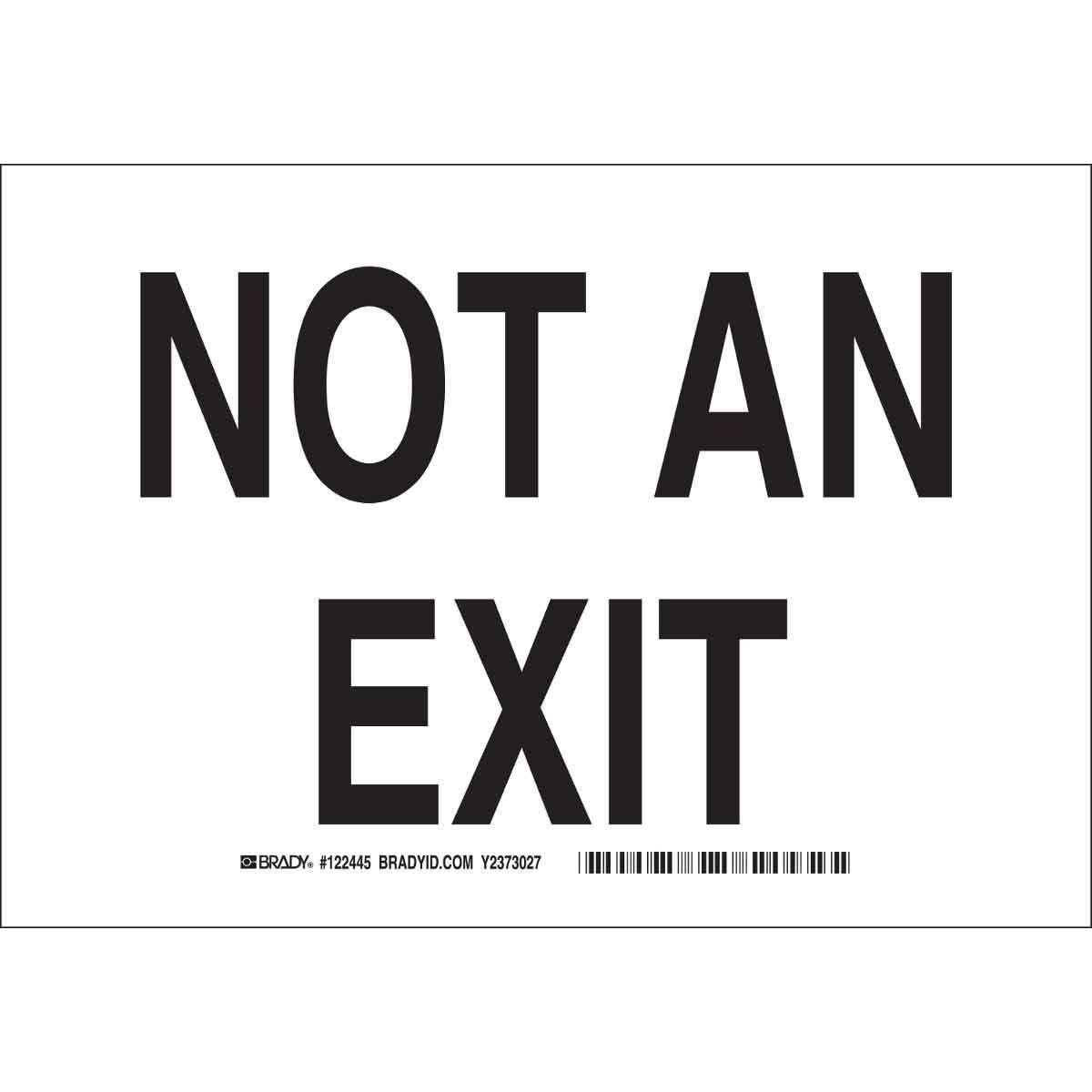 Brady® 122445 Fire, Emergency, Exit & First Aid Signs