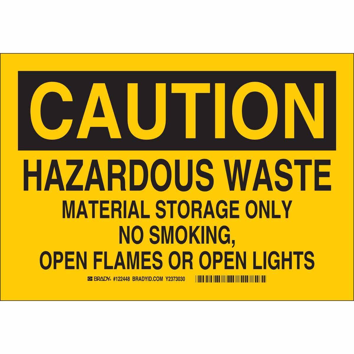 Brady® 122448 Chemical & Hazardous Material Signs
