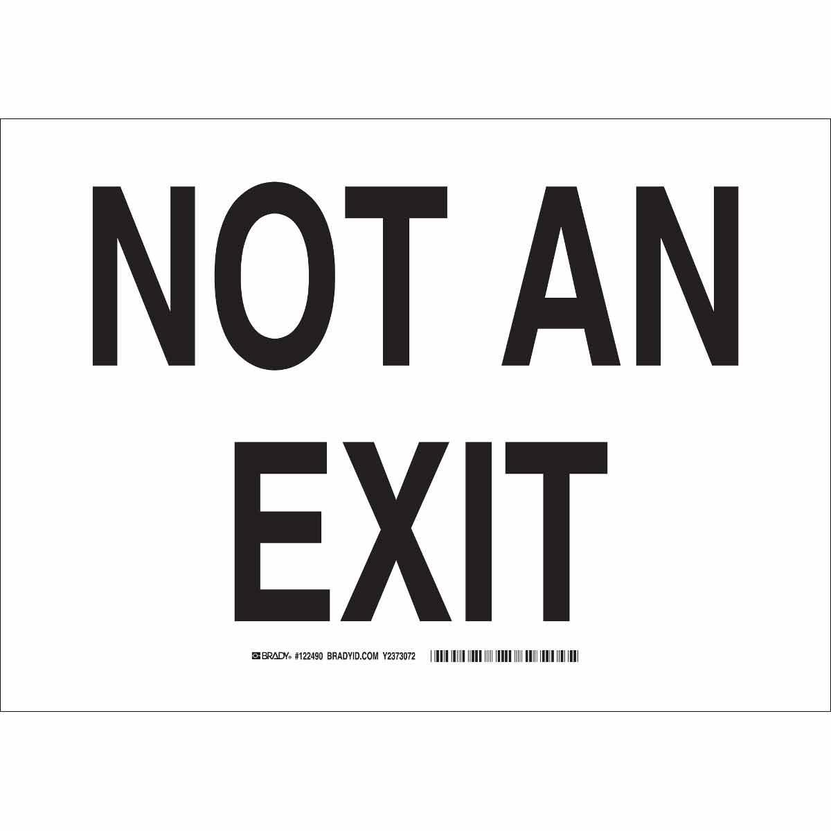 Brady® 122490 Fire, Emergency, Exit & First Aid Signs