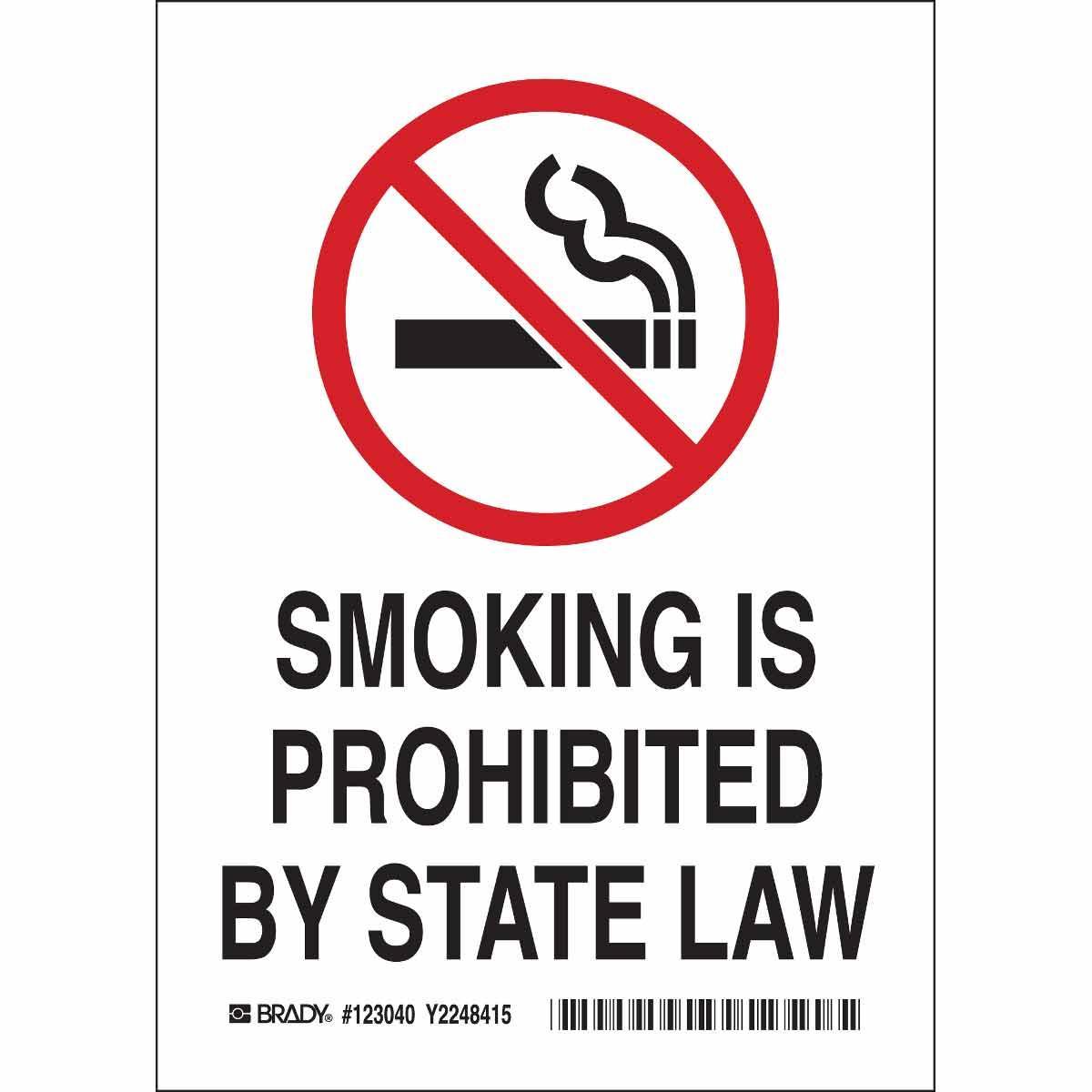 Brady® 123043 No Smoking & Restricted Activity Signs