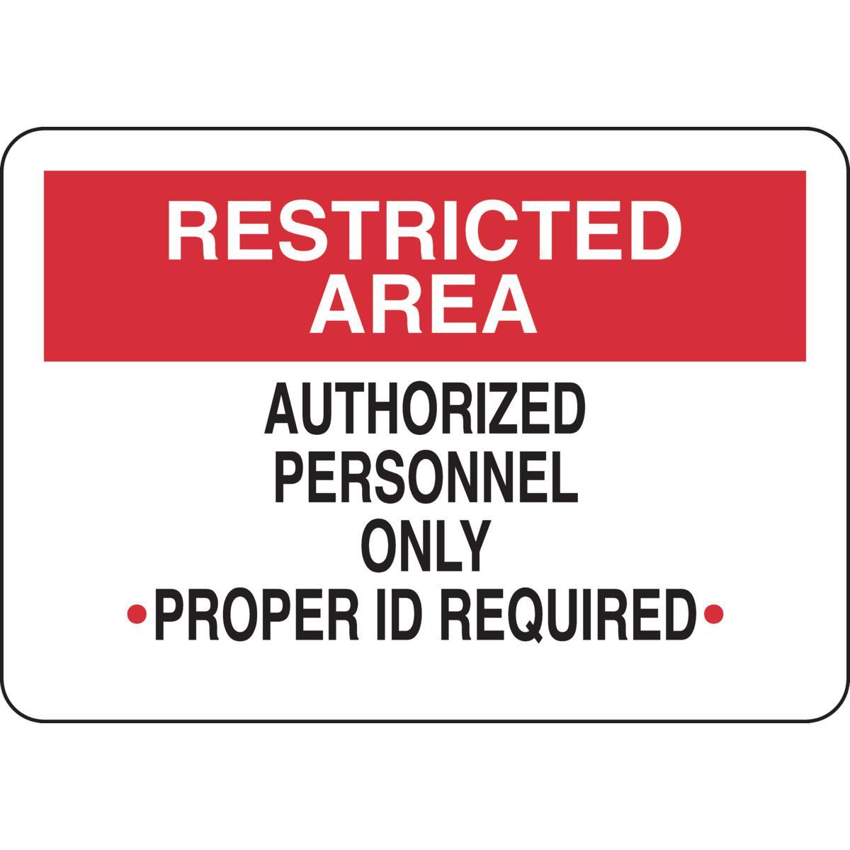 Brady® 123476 Access & Security Signs