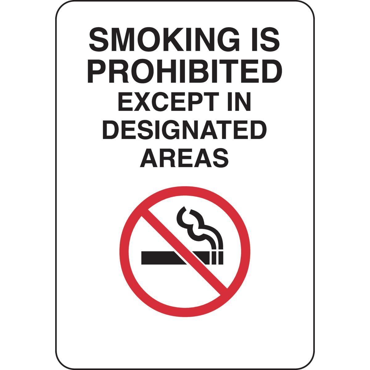 Brady® 123902 No Smoking & Restricted Activity Signs