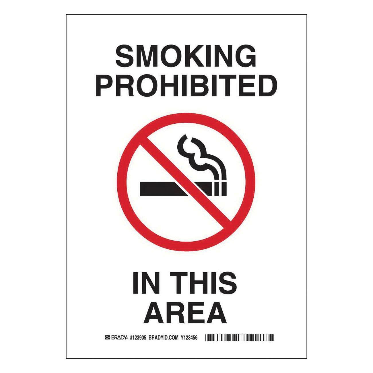Brady® 123904 No Smoking & Restricted Activity Signs