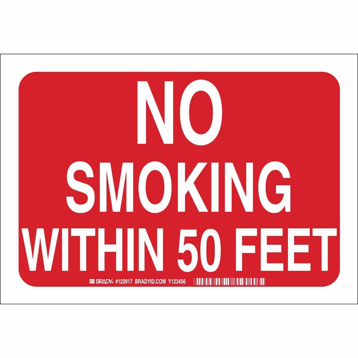 Brady® 123920 No Smoking & Restricted Activity Signs