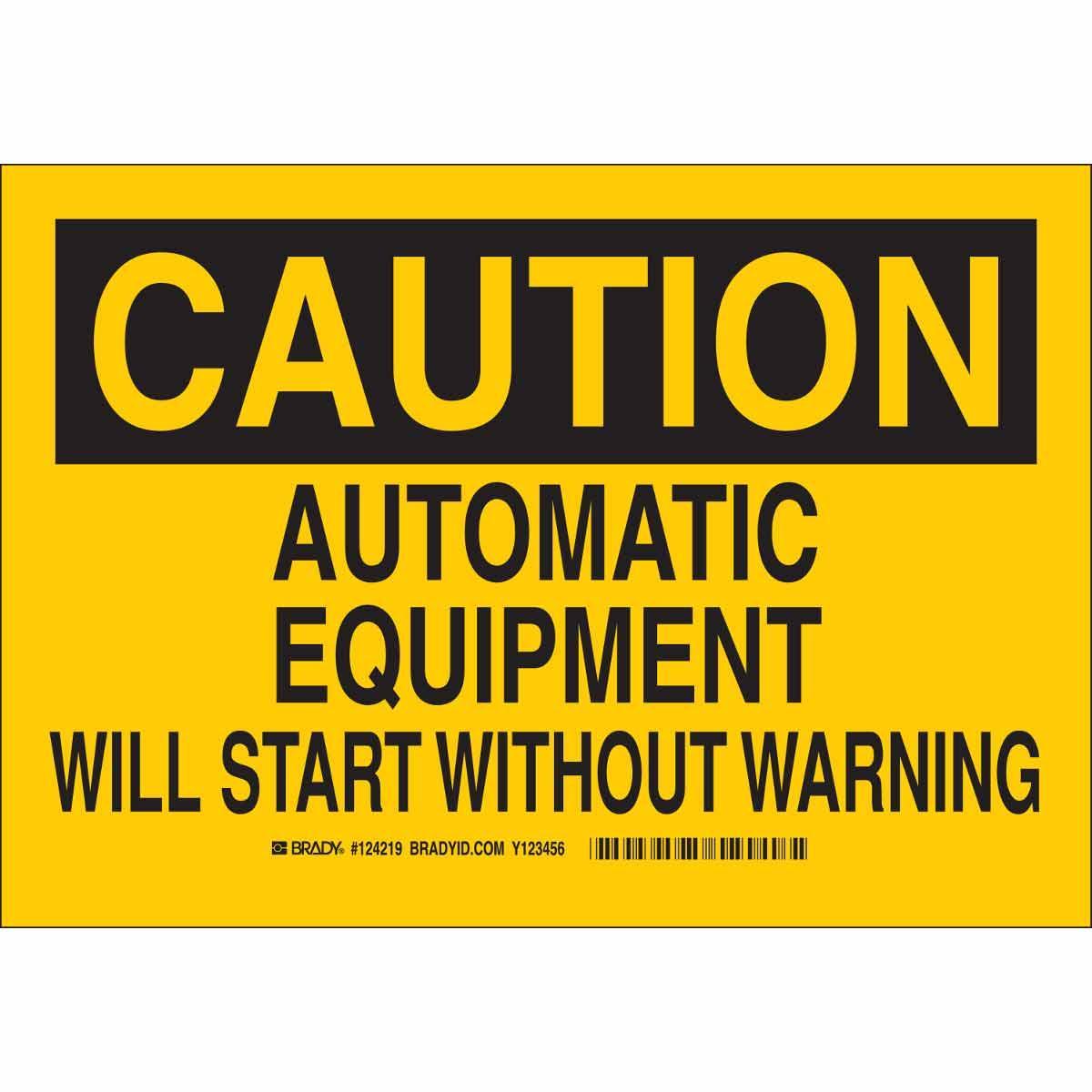 Brady® 124220 Accident Prevention Signs