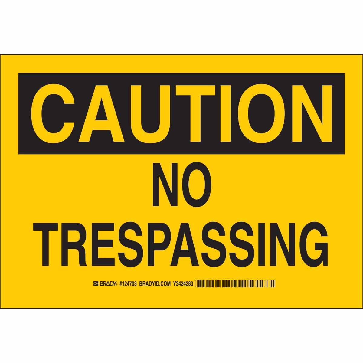 Brady® 124706 Access & Security Signs