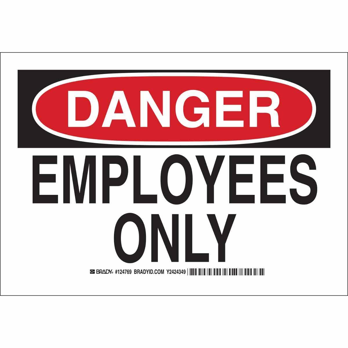 Brady® 124768 Access & Security Signs