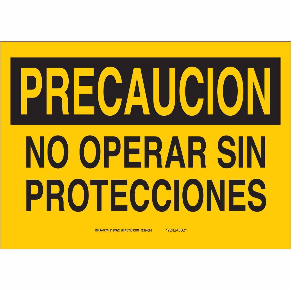 Brady® 124921 Accident Prevention Signs