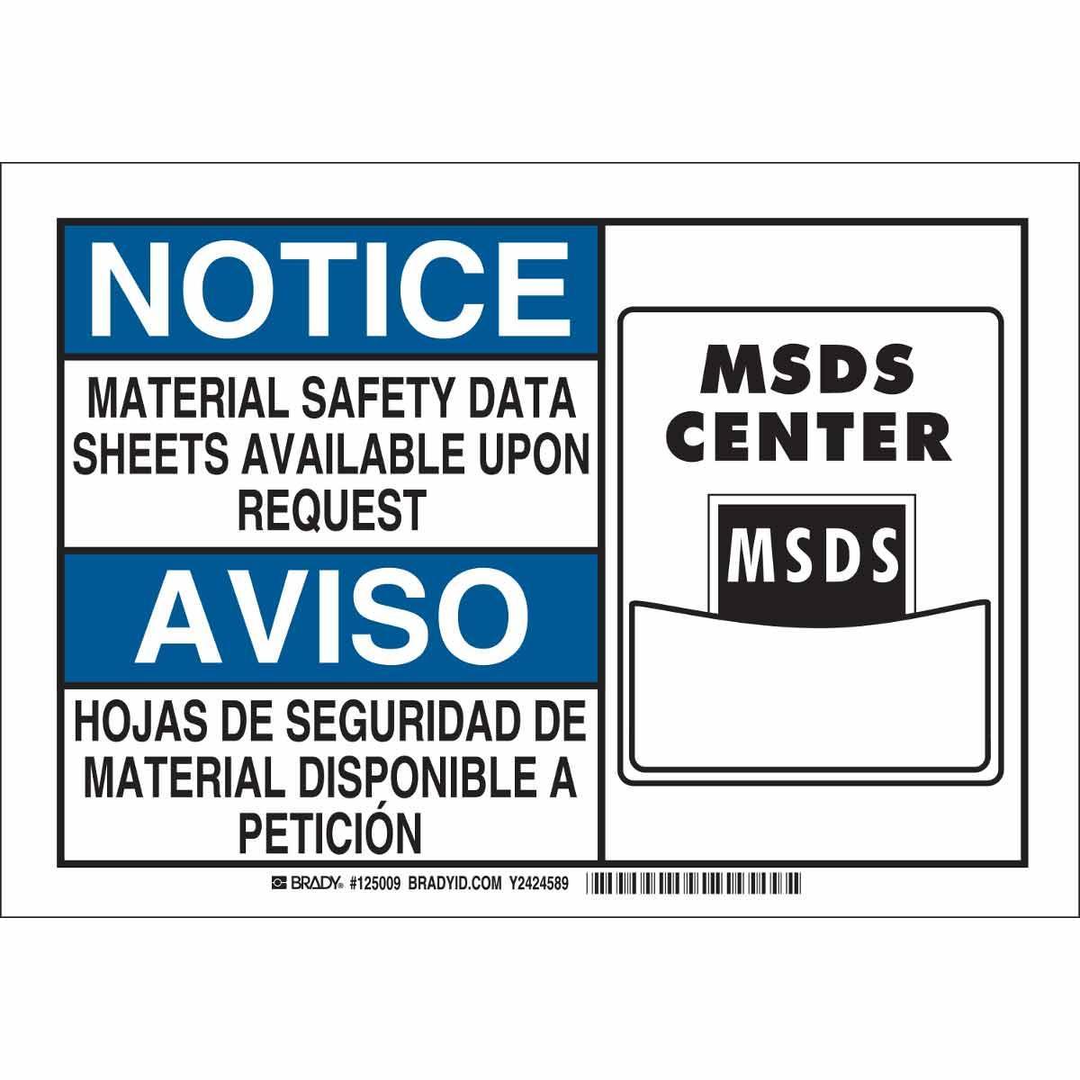 Brady® 125010 Right-To-Know Signs
