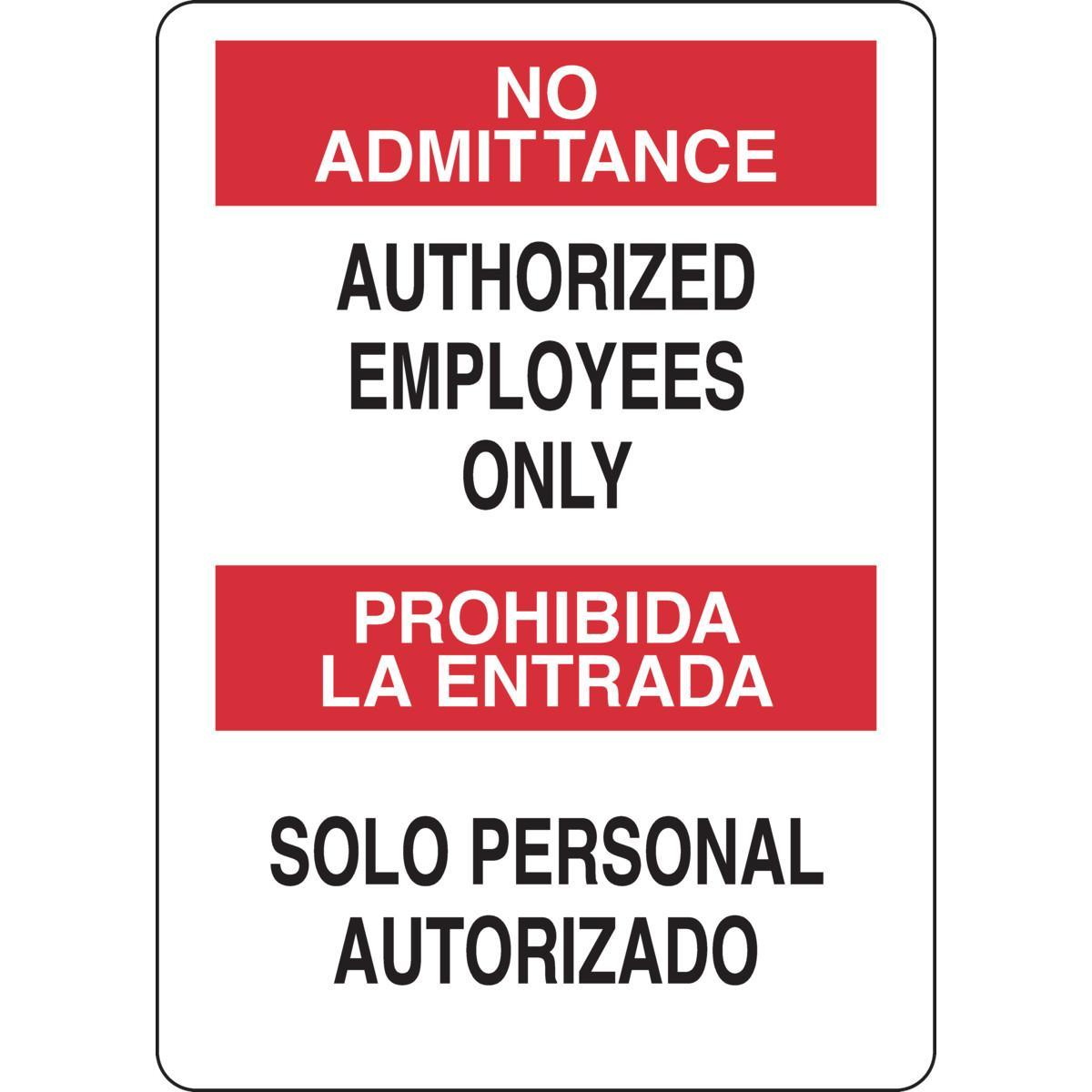 Brady® 125091 Access & Security Signs