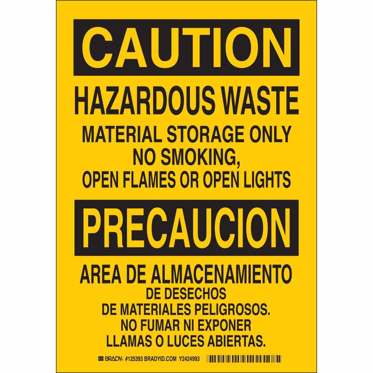 Brady® 125394 Chemical & Hazardous Material Signs