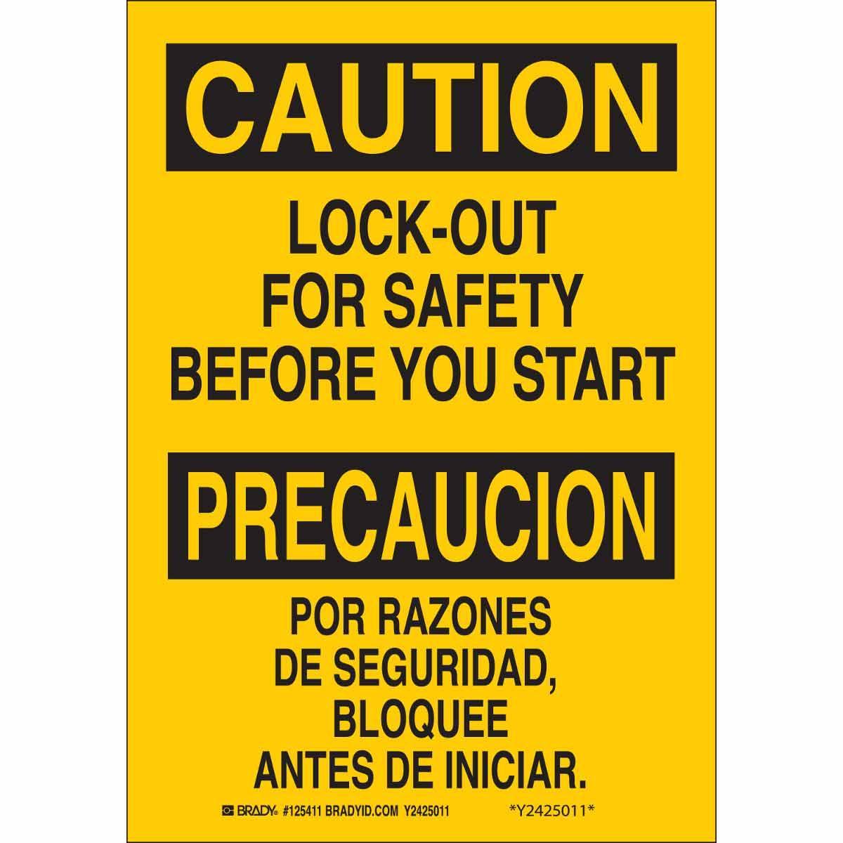 Brady® 125412 Accident Prevention Signs