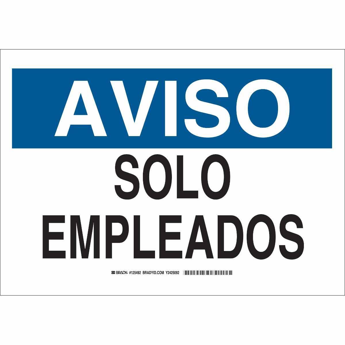 Brady® 125487 Access & Security Signs