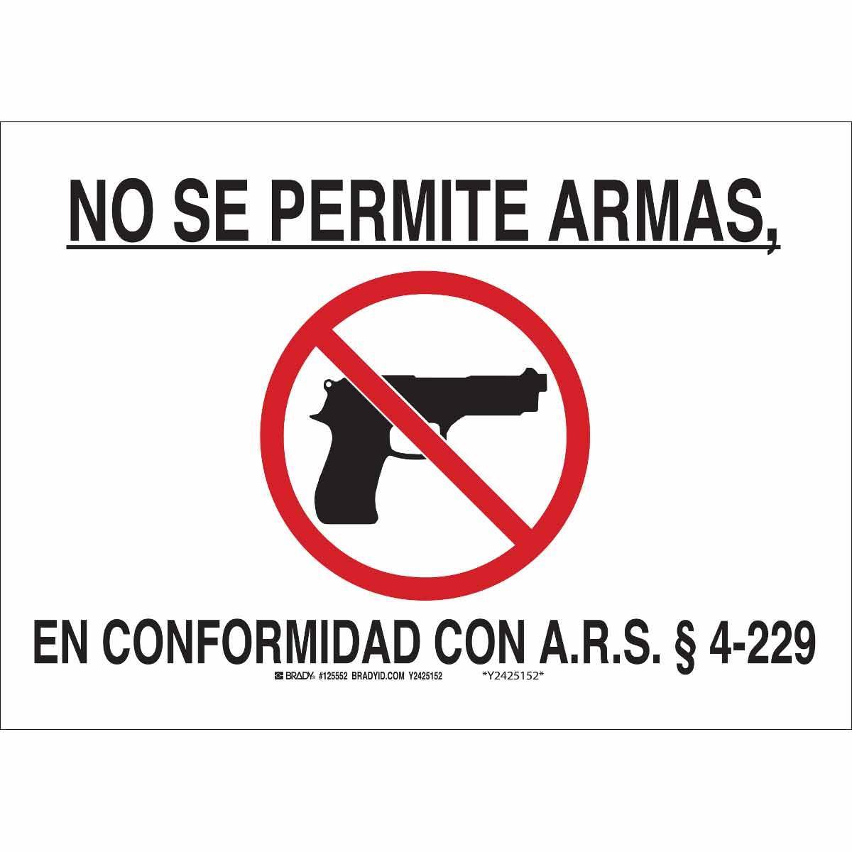 Brady® 125550 No Smoking & Restricted Activity Signs