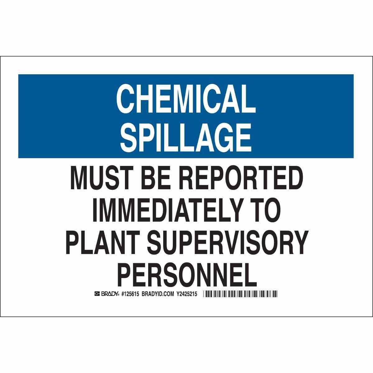 Brady® 125618 Chemical & Hazardous Material Signs