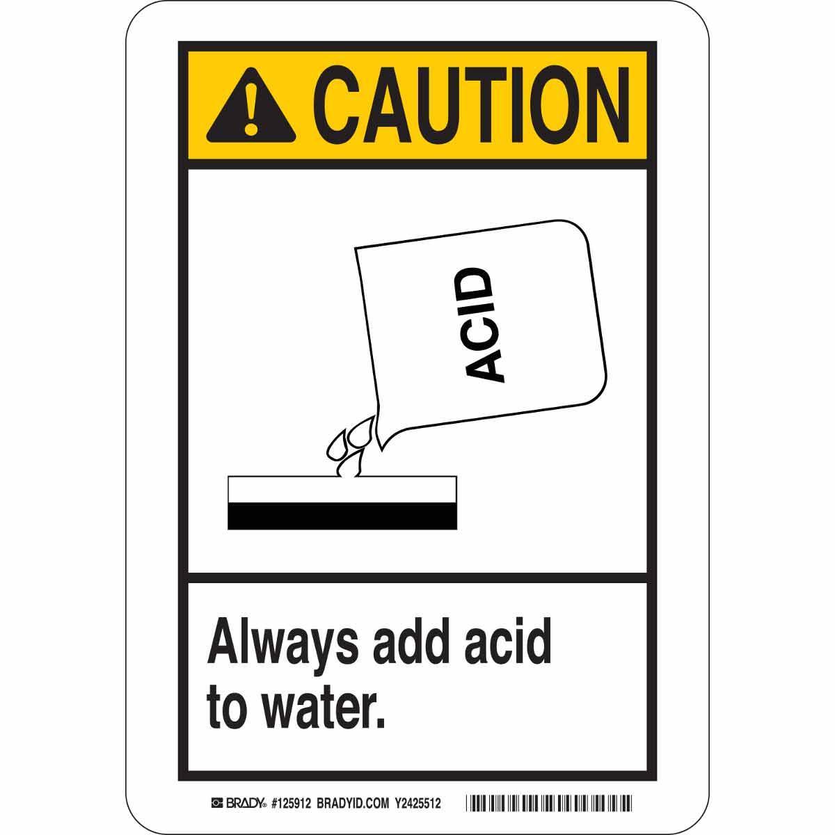 Brady® 125911 Chemical & Hazardous Material Signs