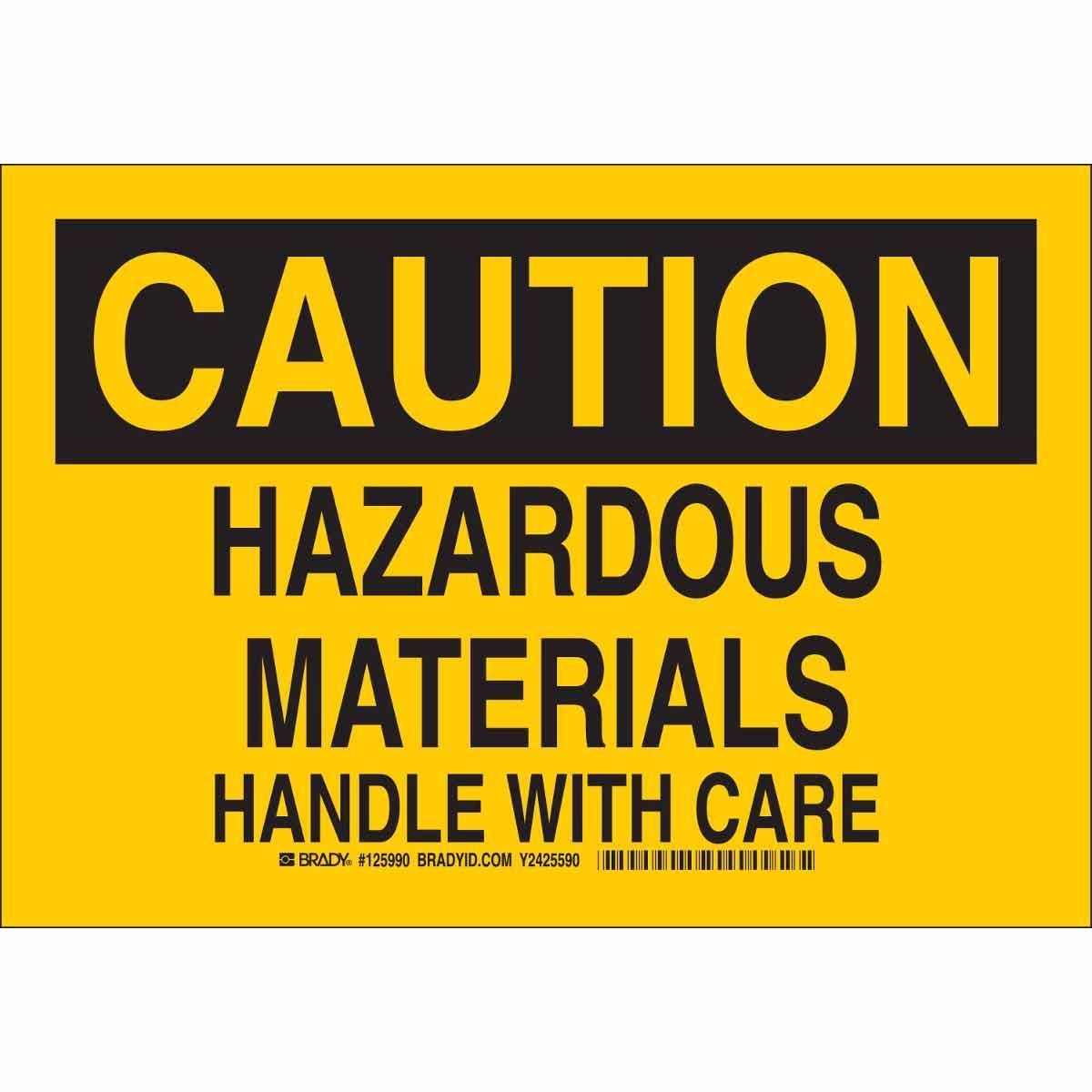 Brady® 125991 Chemical & Hazardous Material Signs